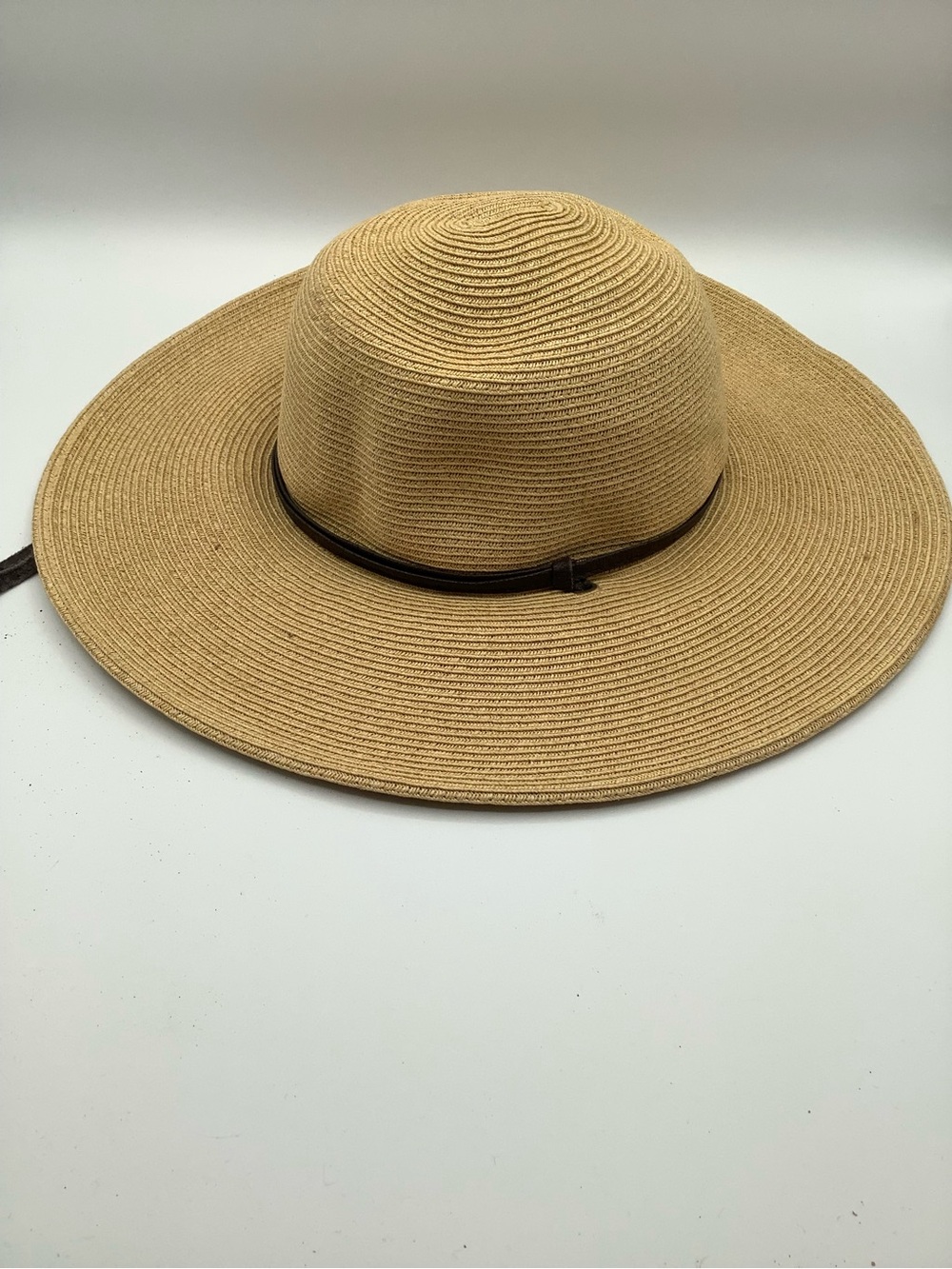 San Diego Hat Company Tan Straw Sun Hat with Dark Brown Band